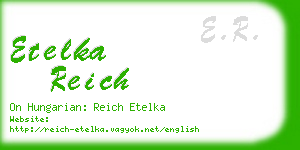 etelka reich business card